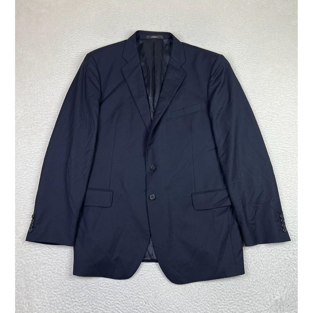 Joseph Abboud Blazer Mens 46L Navy Super 110s 2 Button Made in USA